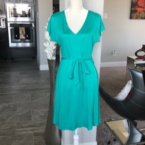 Banana Republic foam green tie dress!